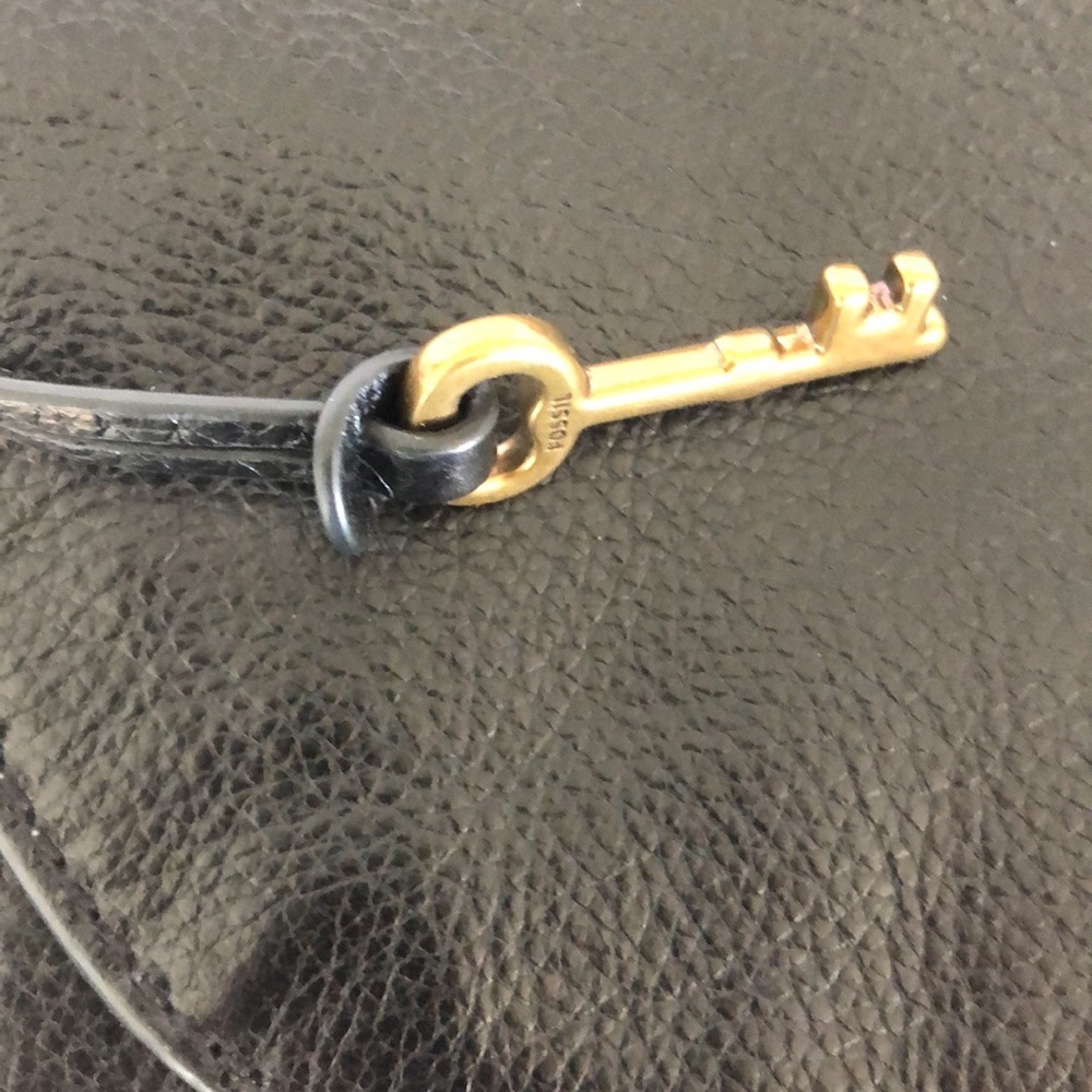 Fossil black leather crossbody - Picture 7 of 10